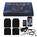 Starlight Floor Mats for Car - Universal Fit, Starlight LED Floor Mats App Control, Waterproof Washable Creates A Romantic Atmosphere for Dates - USB Cable,LED Car Ambient Light，Cool Car Stuff for Women