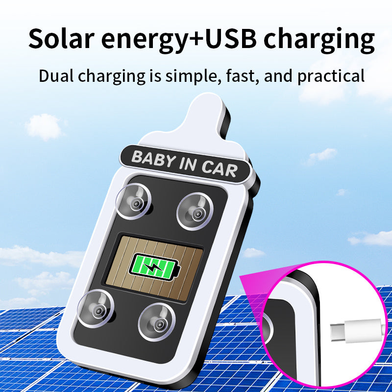 Solar-powered LED triangular warning/decorative light for car rear windows – wireless, fun ambient lighting.