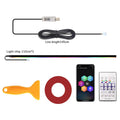 Car Interior Ambient Lights RGB Symphony Atmosphere Light Remote APP Control USB Acrylic Strips with Music Sync Rhythm APP Control RGB Neon Lighting for All Cars